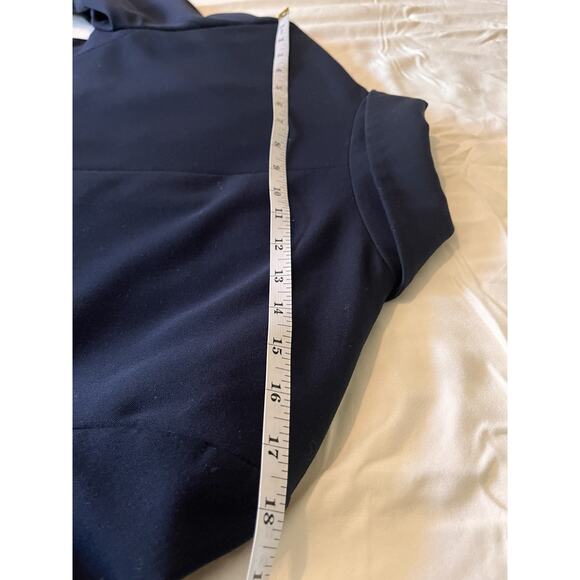 A New Day Navy Blue Double Breasted Blazer Sz 16 Gold Button Workwear Stretch - Picture 10 of 10